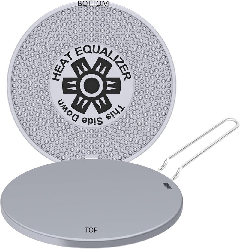 Heat Equalizer -8 inch High-Polish Commercial-Grade Diffuser for Gas & Electric Stoves – Aluminum & Copper Alloy Hot Plate-Burner Cover-Simmer Plate - Image 1